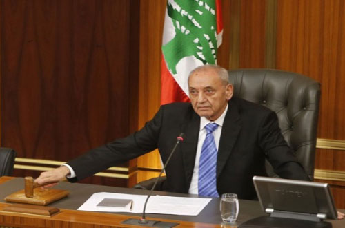 Nabih Berri Jefe del parlamento libanés advierte sobre falta de gobierno
